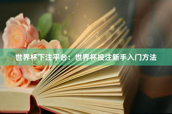 世界杯下注平台：世界杯投注新手入门方法